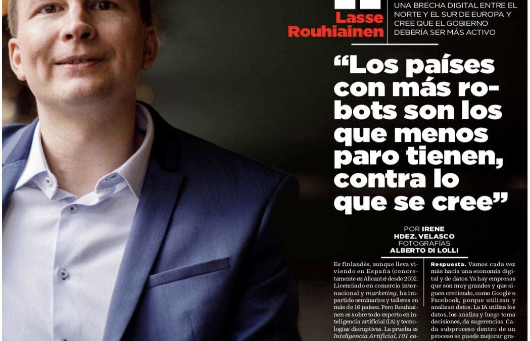 Lasse Rouhiainen, autor de «Inteligencia Artificial. 101 cosas que…» alude a 1MB