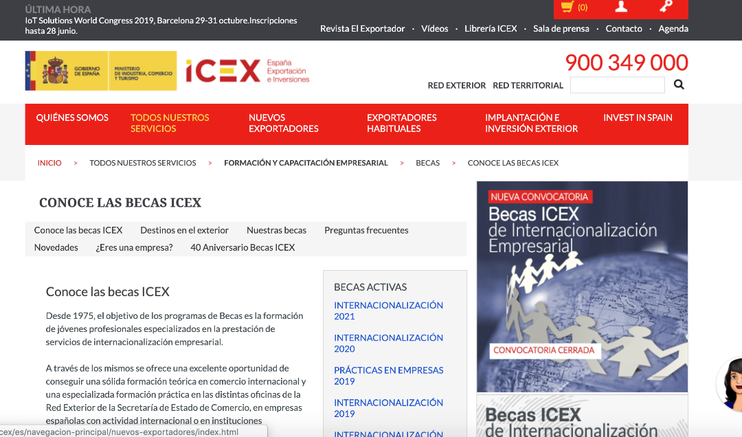 El ICEX encarga a 1MillionBot un chatbot para su programa de becas