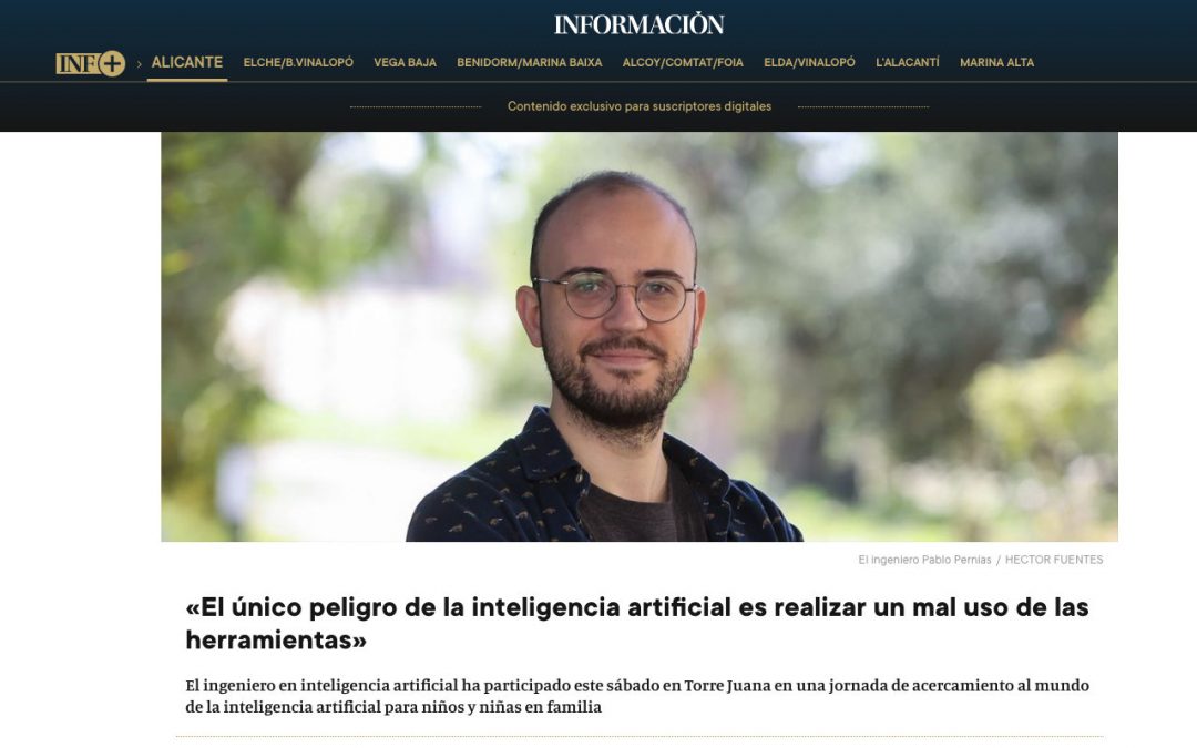 Pablo Pernías: «es importante que los niños sean conscientes del poder y del potencial de la Inteligencia Artificial»