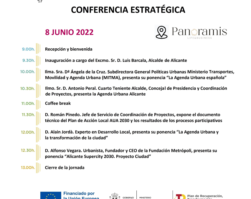 Alfonso Vegara: las potencialidades de Alicante en la conferencia «Agenda Urbana Alicante»