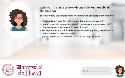 Universidad de Huelva, chatbot de preinscripción y matrícula