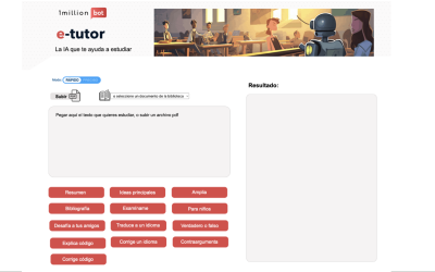 Universidad de Alicante y 1MillionBot: convenio para la implementación de e-tutor (IA para ayudar a los estudiantes)