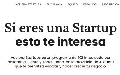 Últimos días para formar parte del programa ‘Acelera Startups’ de Alicante