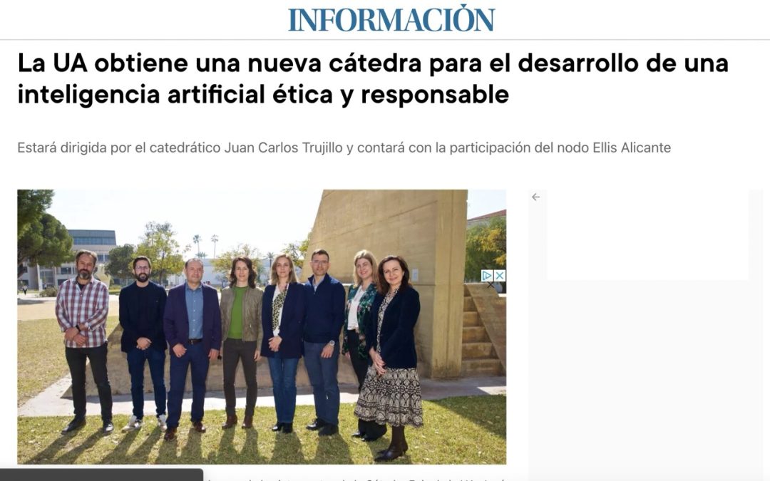 Juan Carlos Trujillo dirigirá la Cátedra de Inteligencia Artificial – ENIA en la Universidad de Alicante