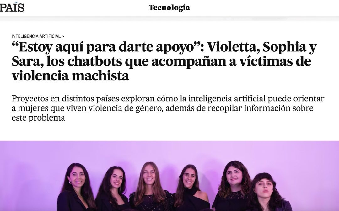 EL PAÍS destaca el trabajo de 1MillionBot y la ONU en la lucha contra la violencia de género en América Latina