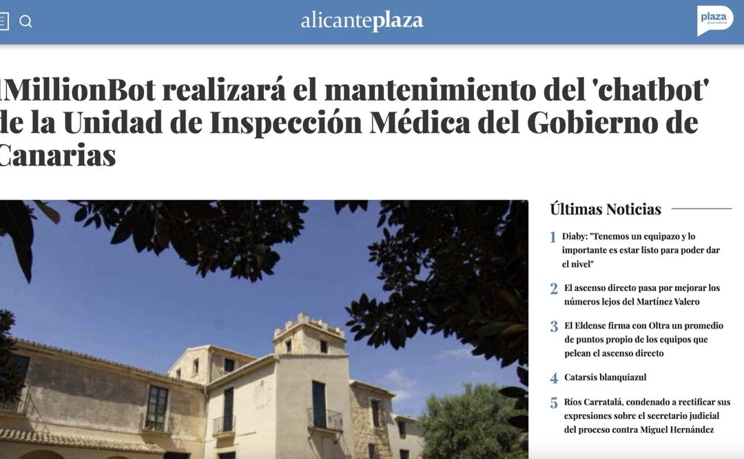 1MillionBot: mantenimiento del chatbot de la Unidad de Inspección Médica del Gobierno de Canarias