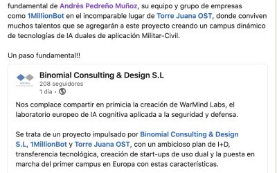 WarMind Labs, el laboratorio pionero en IA aplicada a la seguridad y defensa