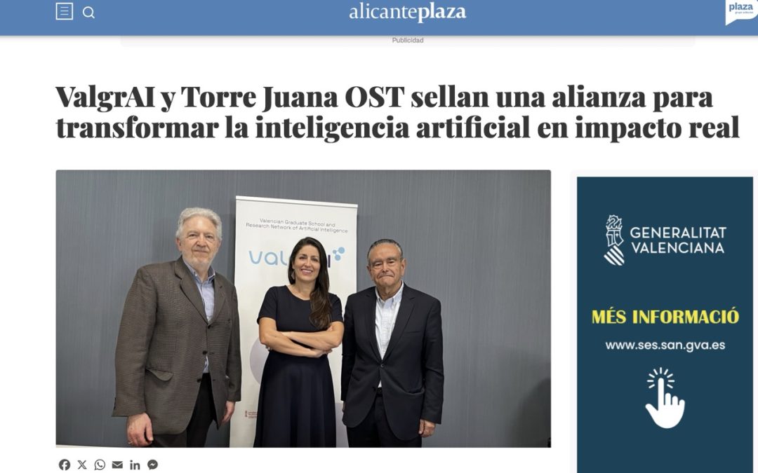 ValgrAI y Torre Juana IA Hub: alianza para hacer de la Comunitat Valenciana un referente europeo en IA