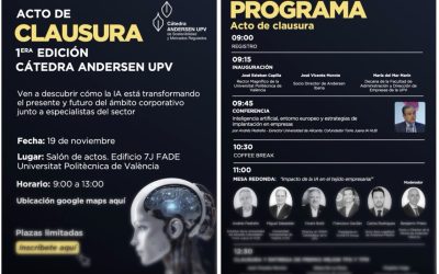 Cátedra Andersen-UPV: Jornada dedicada a la IA y su impacto en las empresas