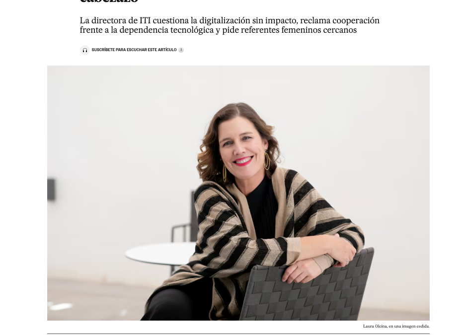 Laura Olcina Premio Nacional de Innovación 2026 entrevista en El Pais