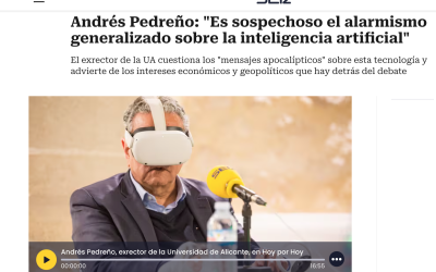 «Es sospechoso el alarmismo generalizado sobre la inteligencia artificial» Andrés Pedreño en Cadena Ser
