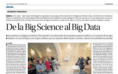 Debate sobre Inteligencia Artificial (de la Big Science al Big Data)