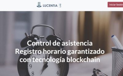 Blockchain para el registro horario, nuevo servicio de Lucentia