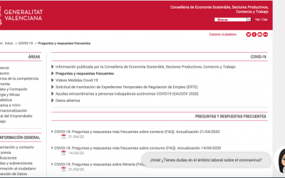 Chatbot Carina GV: responder a empresas, autónomos, comercios y trabajadores
